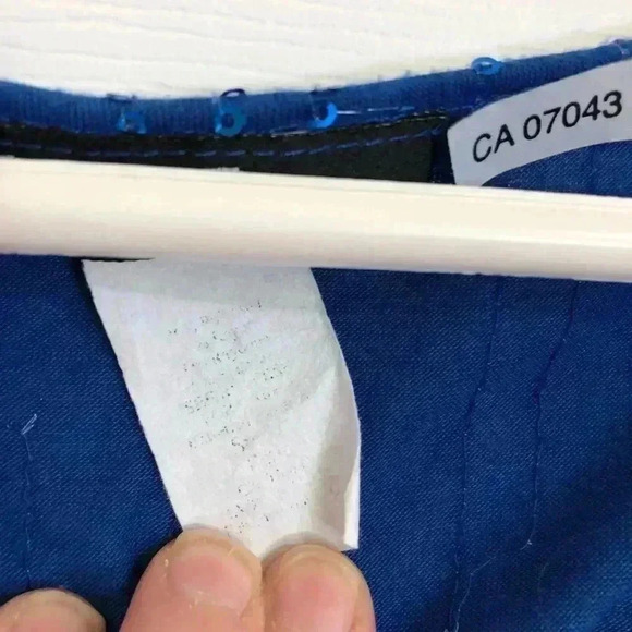 Carol Rose Blue Sleeveless Sequin Top  Size Small - Picture 7 of 11